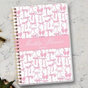 Pink Bow Monthly Planner